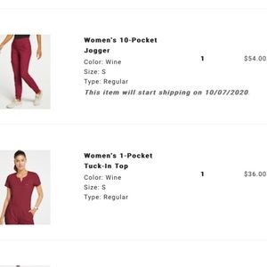 JAANUU maroon scrubs. Stretchy and very comfy!